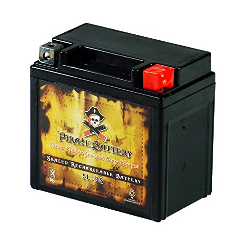 Product Cover YTX5L-BS Replacement Motorcycle Battery - Rechargeable High Performance - AGM - Sealed Maintenance Free - Pirate Battery