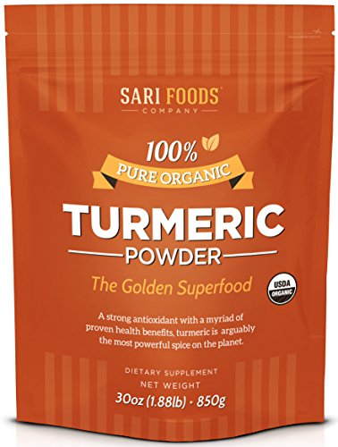 Product Cover Natural Organic Turmeric Powder (30 Ounce): Natural, Vegan, Whole Food Based Curcumin Superfood Supplement. The Golden, Antioxidant Spice