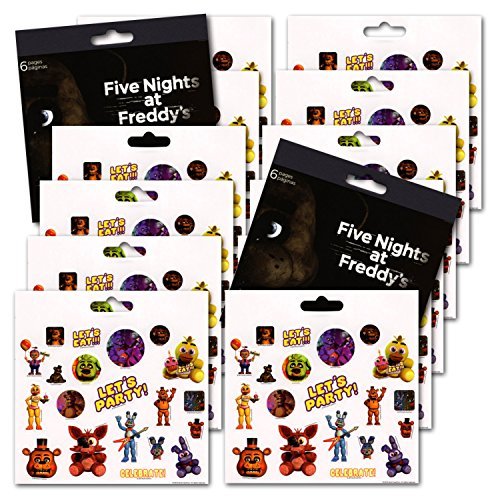 Product Cover Five Nights at Freddy's Party Favors - Bundle of 12 Sheets 240+ Stickers!