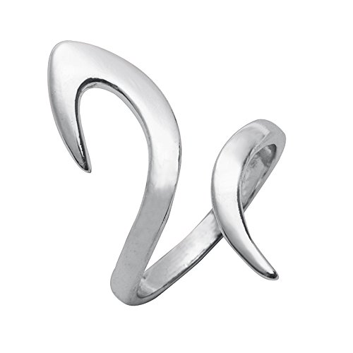 Product Cover METTU Adjustable Open Snake Index Finger Ring for Women (Silver)