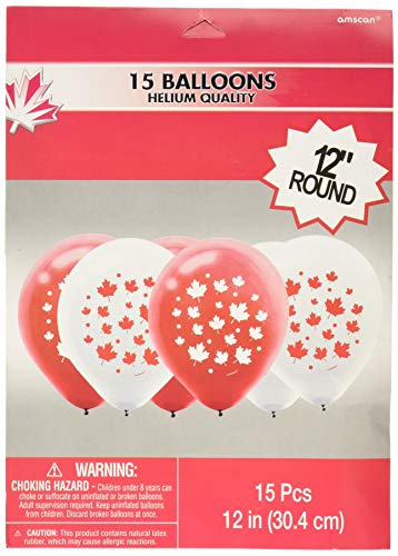 Product Cover Amscan 110379 LTX BALLOONS 15PC CANADA DAY, 12