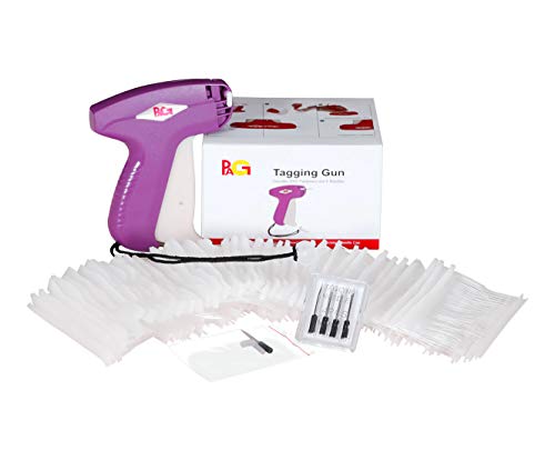 Product Cover PAG XMS S13 Price Tag Standard Attacher Tagging Gun for Clothing with 5 Needles and 2000 Barbs Fasteners, Purple