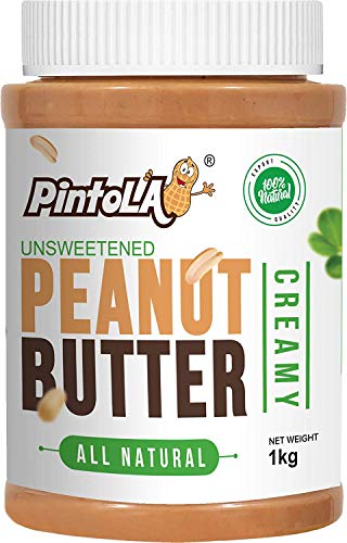 Product Cover All Natural Roasted Peanut Butter, Spread (Creamy) Unsweetened 1kg (35.27 OZ) By Pintola