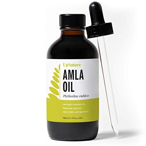 Product Cover Amla Essential Oil - Promotes Hair Growth - Pure, Unrefined, Non-GMO - Great For Skin - Anti-aging - Treatment For Itchy Scalp, Prevents Dandruff - With Dropper (4 oz.) by UpNature