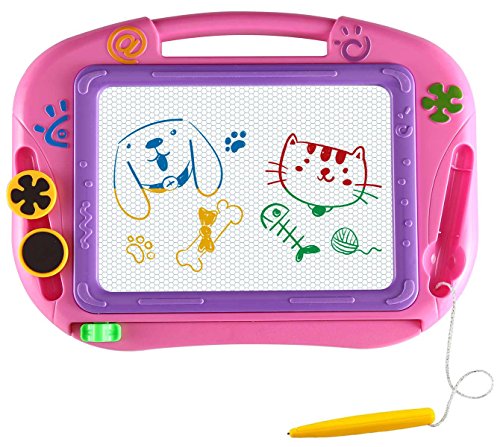 Product Cover EEDan Magnetic Drawing Board For Kids- Erasable Colorful Magna Doodle Drawing Board Toys for Kids Writing Sketching Pad- Gift Little Girls Travel Size
