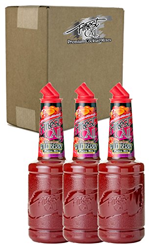 Product Cover Finest Call Premium Wild Berry Puree Drink Mix, 1 Liter Bottle (33.8 Fl Oz), Pack of 3