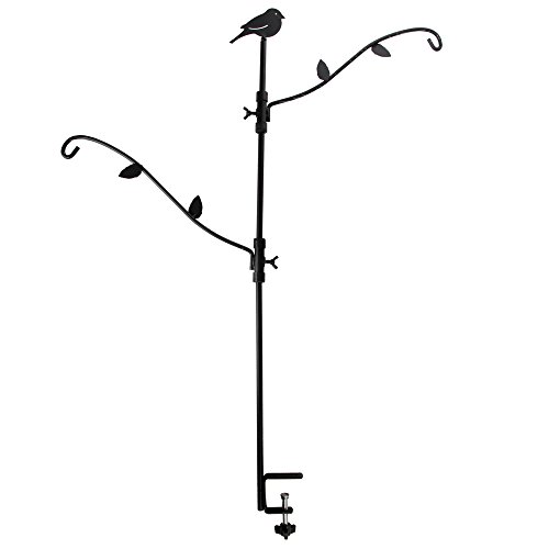 Product Cover Home-X Multi-Hook Bird Feeder Pole Deck Kit with Two Adjustable Branches