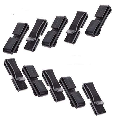 Product Cover Cuziss Pack of 10pcs Webbing Ending Clip Quick Slip Keeper Connect Buckle for Backpack Adjusting Strap Black (1
