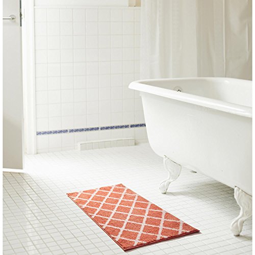 Product Cover RT Designers Collection Chester 2-Piece Jacquard Microfiber Bath Mat Set in Coral