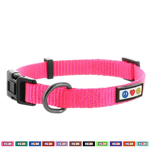 Product Cover Pawtitas Dog Collar for Small Dogs Training Puppy Collar with Solid - S - Pink