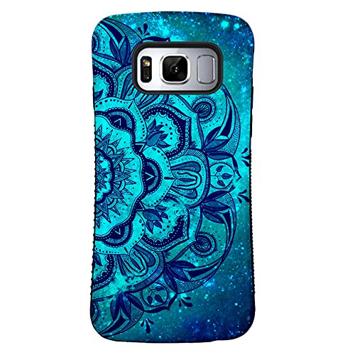 Product Cover ZUSLAB Galaxy S8 Case, Pattern Design, Shockproof Armor Bumper, Heavy Duty Protective Cover for Samsung Galaxy S8 (Blue Mandala)