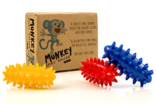 Product Cover Spiky Sensory Rollers (Pack of 3) - Unbreakable Fidget Toys/Sensory Toy - BPA/Phthalate/Latex-Free - Perfect Monkey Fidgets - by Impresa