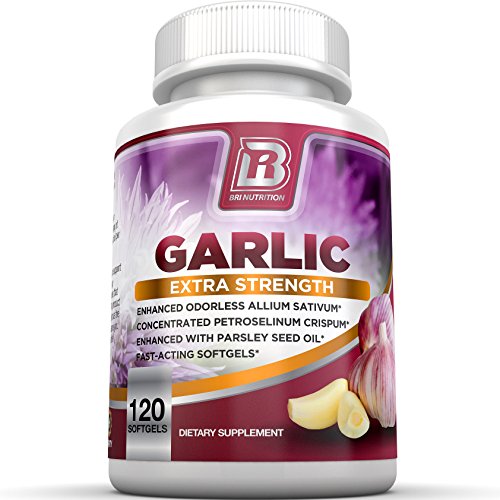 Product Cover BRI Nutrition Odorless Garlic - 120 Softgels - 1000mg Pure and Potent Garlic Allium Sativum Supplement (Maximum Strength) - 60 Day Supply