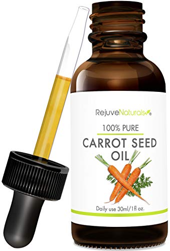 Product Cover Carrot Seed Oil (1oz) 100% Pure, Cold Pressed Carrier Oil, Hexane Free by RejuveNaturals. For Youthful, Radiant Skin & Hair. Dark Spot Treatment & Anti Wrinkle Repair. Moisturizing & Toning