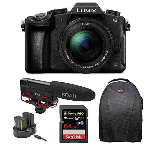 Product Cover Panasonic LUMIX DMC-G85MK 4K Mirrorless Lens Camera Kit with 12-60mm Lens Bundle with Koah Shotgun On Camera Mic
