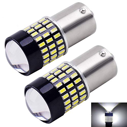 Product Cover Cargo LED Extremely Super Bright 1156 1141 1003 1073 BA15S 7506 LED Replacement Light Bulbs Lens,78 SMD 3014 900 Lumens for Back Up Reverse Tail RV Lights 6000K 12v-24v Pack of 2 (Xenon White)