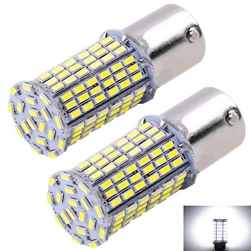 Product Cover CARGO LED Extremely Super Bright 1156 1141 1003 1073 BA15S 7506 LED 144 SMD 3014 Replacement Light Bulbs 1400 Lumens,Used for Backup Reverse Lights 6000K Xenon White 12v-24v (Pack of 2)