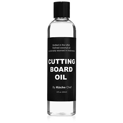 Product Cover Natural Timber Cutting Board Oil For Daily Use - Bottled in the USA from Sustainably Sourced Non GMO Refined Coconut Oil. Protect your Wooden Cutting Board, Does Not Contain Petroleum (Mineral Oil)