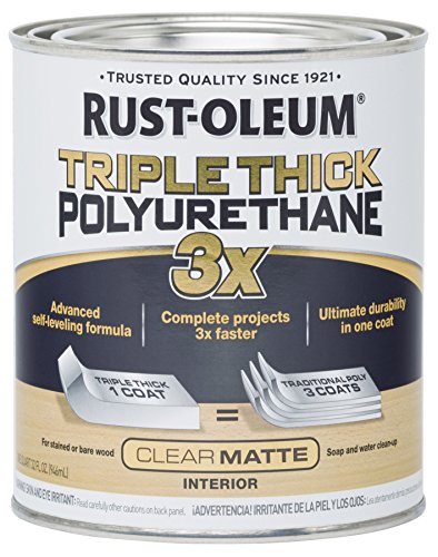 Product Cover Rust-Oleum 302736 Triple Thick Polyurethane, Matte, 32 oz, Clear