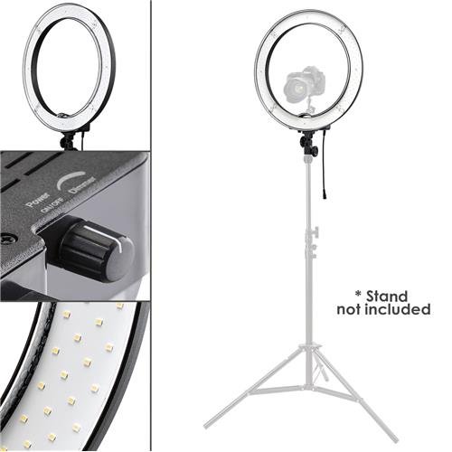 Product Cover Flashpoint Photo/Video 13 Inch Dimmable LED 42W 5500K AC Powered Light Ring with Bag for, Makeup - Live Streaming & YouTube Video - Photography