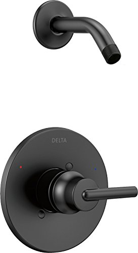 Product Cover Delta Faucet Trinsic 14 Series Single-Function Shower Faucet Trim Kit, Matte Black T14459-BLLHD (Shower Head and Valve Sold Separately)