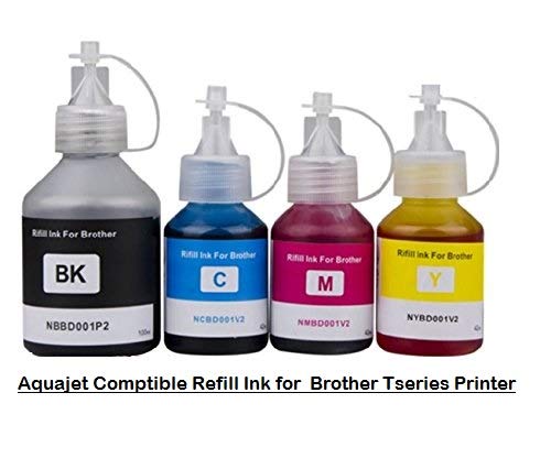 Product Cover AquaJet Compatible Photo Quality Refill Ink for Brother Printer BT6000BK BT5000 T300 T500 T700W T800W As Good Like Original