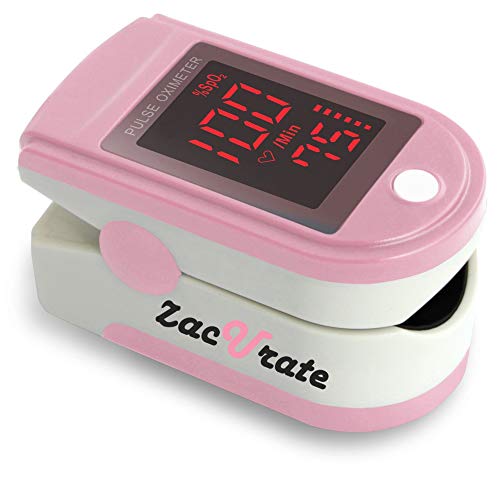 Product Cover Zacurate Pink Series Fingertip Pulse Oximeter and Blood Oxygen Saturation Monitor (Blushing Pink)