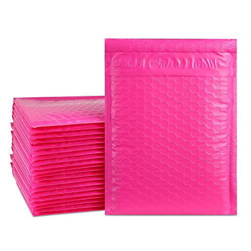 Product Cover UCGOU 6x10 Inch Pink Poly Bubble Mailers Self Seal Padded Envelopes Shipping Envelope Bags Water Resistant 50pcs