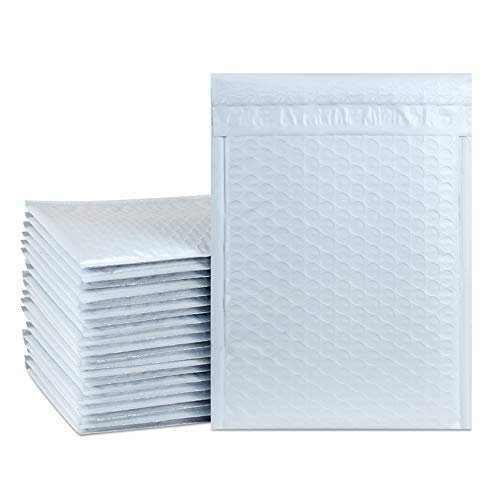 Product Cover UCGOU 7.25x12 Inch White Padded Envelopes Water Proof Poly Bubble Mailers Self Seal Mailing Envelopes 25pcs