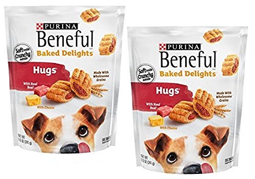 Product Cover Purina Beneful Baked Delights Hugs Dog Treats - 8.5 oz. Pouch, Pack of 2