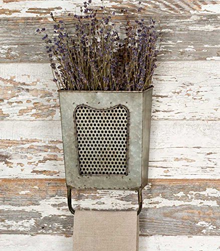 Product Cover Colonial Tin Works Galvanized Steel Vintage Dalton Wall Box with Towel Bar, Galvanised