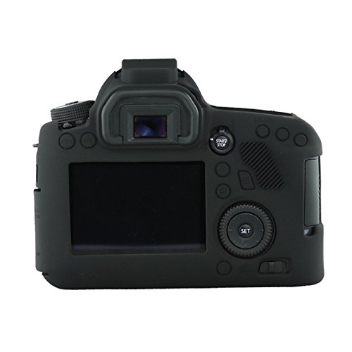 Product Cover FNSHIP Professional Soft Silicone Rubber Camera Protective Cover Case Skin for Canon EOS 6D Digital SLR Camera (Black)