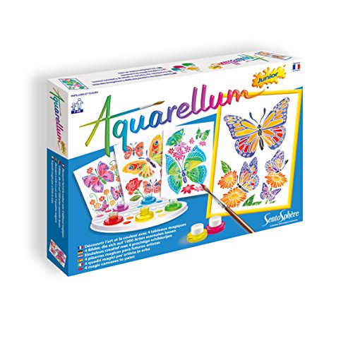 Product Cover Sentosphère - 6500 - Arts & Crafts - Aquarellum Junior:Butterflies and Flowers