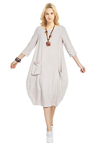 Product Cover Anysize Soft Linen Cotton Lantern Loose Dress Spring Summer Fall Plus Size Clothing Y19