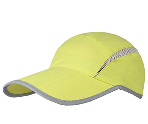 Product Cover Connectyle Foldable Mesh Sun Cap Outdoor Sports Hat Breathable Sun Runner Cap with Reflective Trim Light Green
