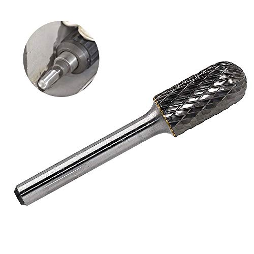 Product Cover YUFUTOL SC-5 Tungsten Carbide Burr Cylinder Shape with Radius End Double Cut Rotary Burr File(1/2