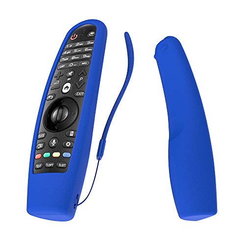 Product Cover SIKAI Shockproof Silicone Case for LG AN-MR600 / LG AN-MR650 / AN-MR18BA / AN-MR19BA Magic Remote Battery Cover Protective Skin Holder Washable Dirt-Proof Anti-Lost with Remote Loop (Blue)