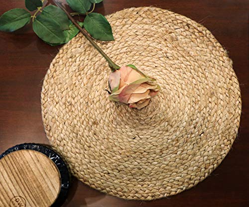 Product Cover The Home Talk Round Braided Jute Placemats (35Cm, Natural Beige) -