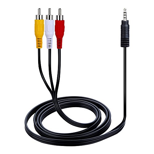 Product Cover Onvian 3.5mm to 3 RCA Male Plug to RCA Stereo Audio Video Male AUX Cable 5FT Cord