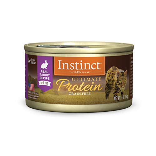 Product Cover Instinct Ultimate Protein Grain Free Real Rabbit Recipe Natural Wet Canned Cat Food by Nature's Variety, 3 oz. Cans (Case of 24)