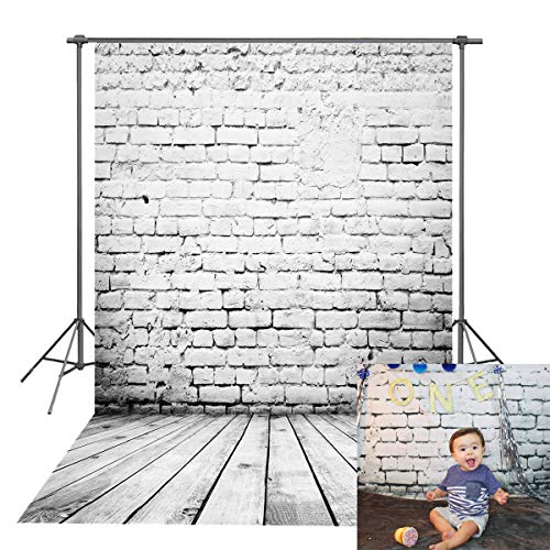 Product Cover Daniu Wooden Floor Photography Backdrops Children Brick Walls Baby Background Vinyl 5x7FT 150cm X 210cm Daniu-JP060