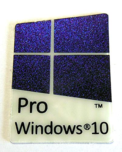 Product Cover Microsoft Windows 10 Pro Windows 10 Logo Laptop Replacement Sticker Case Badge - Authentic Hologram (Windows 10 Pro)