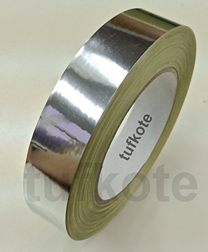 Product Cover Tufkote Chrome Metallised Vinyl Tape Decal, Self Adhesive - Choose Your Size (25 MM x 05 Mtr, Silver)