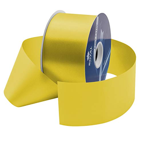 Product Cover Yellow Poly Satin Waterproof Ribbon 2.75
