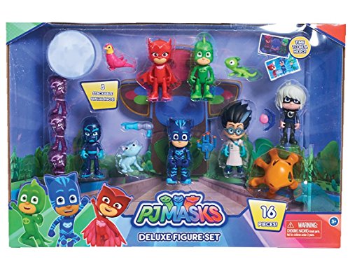 Product Cover Just Play PJ Masks Deluxe Figure 16pcs Set