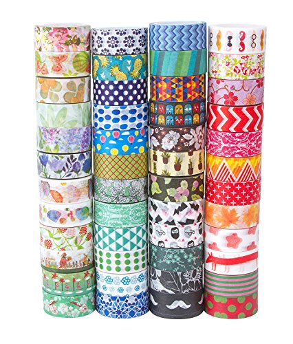 Product Cover MOOKER Washi Tape Set of 48 Rolls,Decorative Washi Masking Tape Set for DIY Crafts and Gift Wrapping