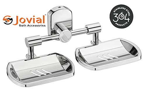 Product Cover Jovial 209 Curio Double Soap Dish Stand, Double Soap Dish Holder, Bathroom Accessories(304 Stainless Steel)
