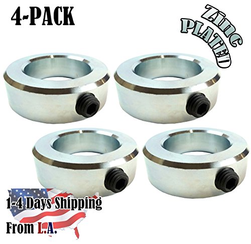 Product Cover Jeremywell 01102-075-4PC 4-Pcs Set Screw Shaft Collar, Zinc Plated Steel, 3/4