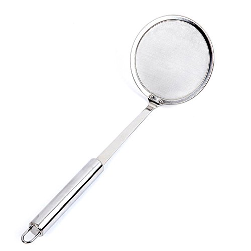 Product Cover TEMCHY Hot Pot Fat Skimmer Spoon - Stainless Steel Fine Mesh Strainer for Skimming Grease and Foam