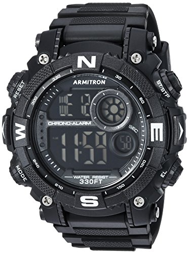 Product Cover Armitron Sport Men's 40/8284BLK Digital Chronograph Black Resin Strap Watch